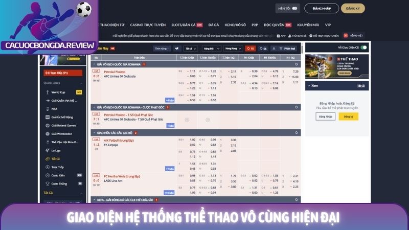 Đánh giá sảnh thể thao M88 - Hành trình chinh phục đỉnh cao giải trí 2 Giao diện hệ thống thể thao vô cùng hiện đại